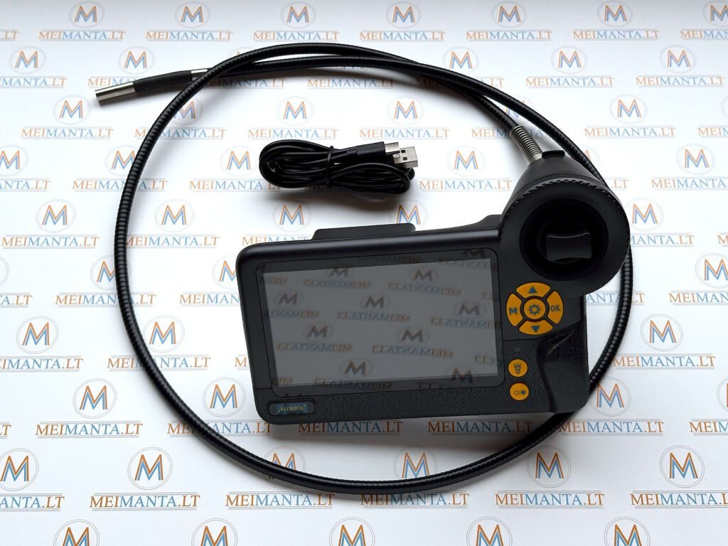 Endoskopas su IPS ekranu, 6.5 mm dvi kameros, 1 m lankstus laidas Autool SVB403