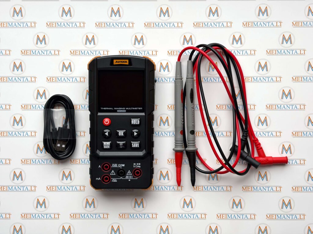 Multimetras, elektros sistemos testeris, termovizinė kamera Autool DM208